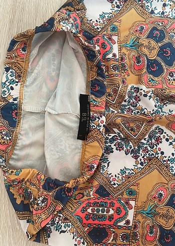 BSL FASHION Renkli Bohem Geniş Paça Kadın tayt
