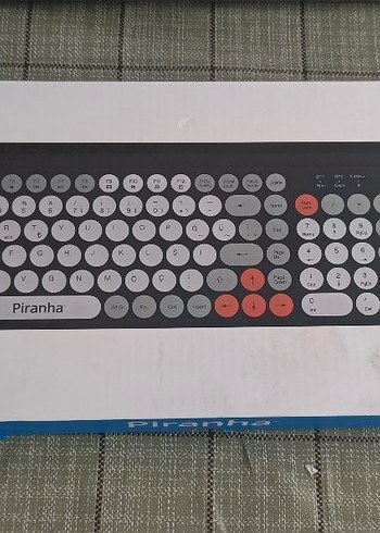 Piranha Gri Yuvarlak Tuşlu Kablosuz Klavye Mouse