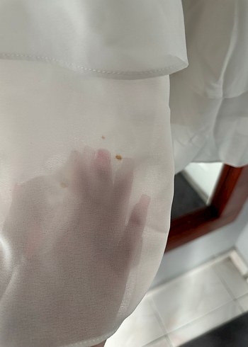 Beyaz Keten Mini Volanlı Elbise - Görsel 5