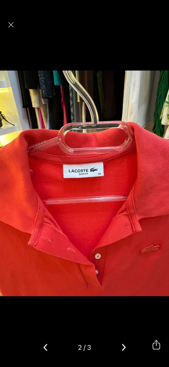 Kırmızı Kısa Kollu Polo Tişört - Görsel 2