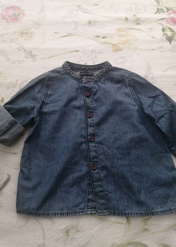 Erkek Çocuk Lacivert Denim Gömlek