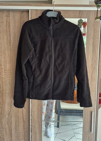 Fermuarlı Siyah Polar Ceket