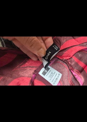 Mango mango Bordo Uzun Kollu Mini Elbise