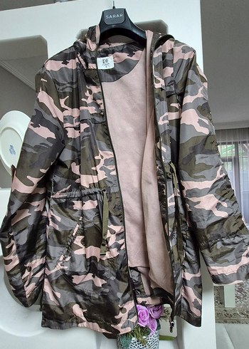 Kadın Kamuflaj Desenli yagmurluk - Görsel 6