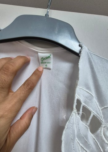 Uzun Beyaz Nakışlı Bohem Kadın Sabahlık - Görsel 8