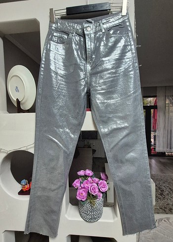 metalik Denim Kadın Pantolon - Görsel 13