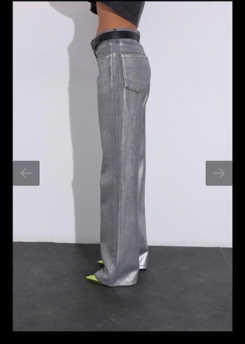 metalik Denim Kadın Pantolon - Görsel 3