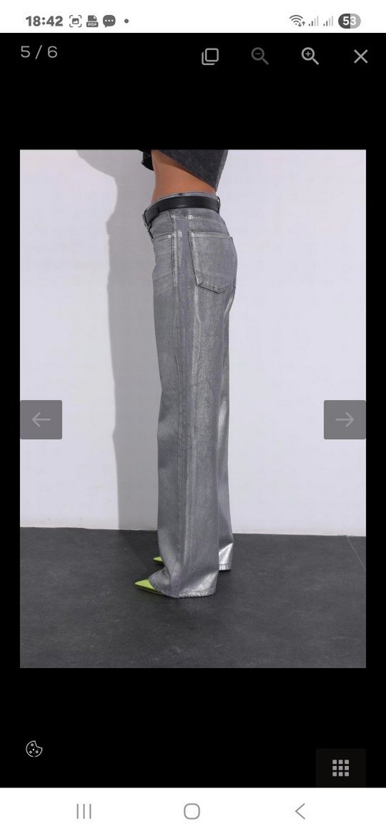 metalik Denim Kadın Pantolon - Görsel 3