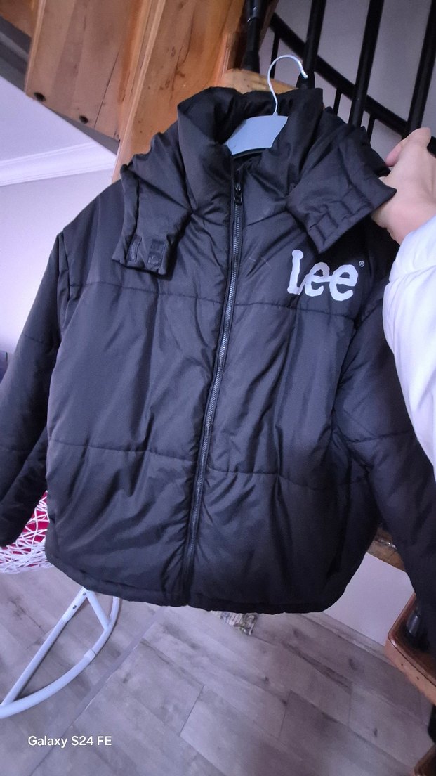 Lee Siyah Kadın Kışlık Mont - Görsel 4