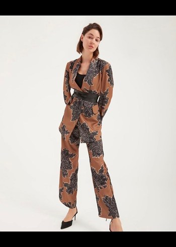 Bohem Tarzı Bağlama Desenli Kadın Pantolon - Görsel 6