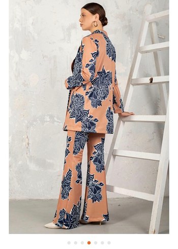 Bohem Tarzı Bağlama Desenli Kadın Pantolon - Görsel 3