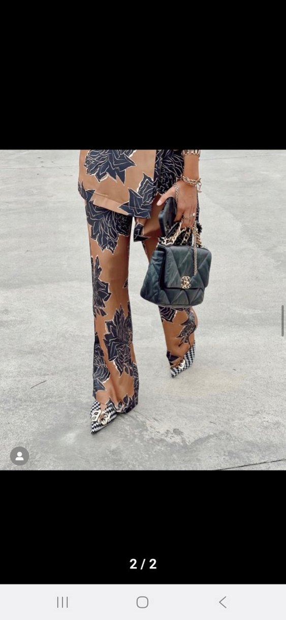 Bohem Tarzı Bağlama Desenli Kadın Pantolon - Görsel 5