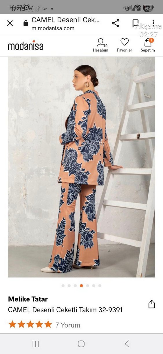 Bohem Tarzı Bağlama Desenli Kadın Pantolon - Görsel 3