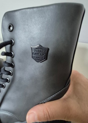 Kadın Siyah Deri Biker Bot - Görsel 3