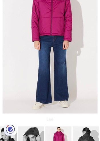 Lee Kadın Koyu Pembe Kısa Mont - Görsel 3