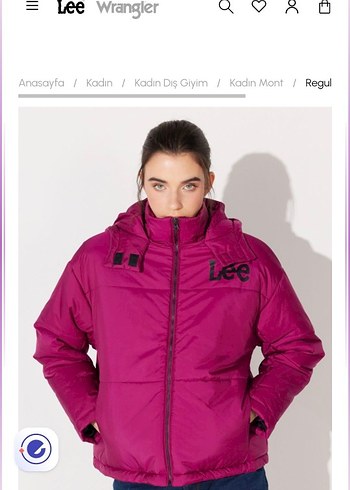 Lee Kadın Koyu Pembe Kısa Mont - Görsel 4