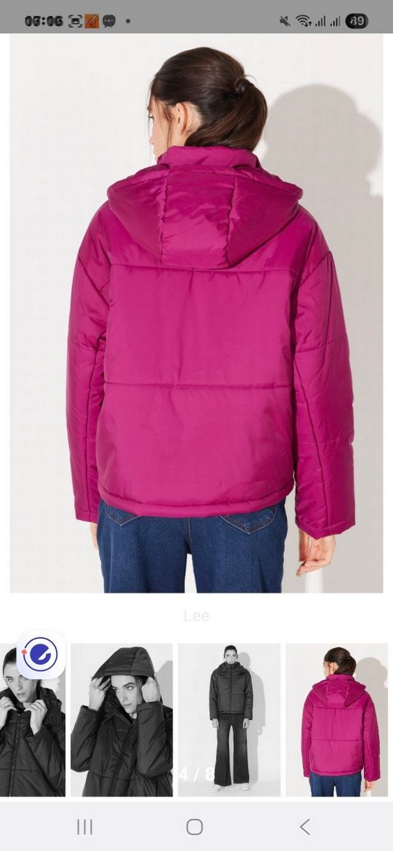 Lee Kadın Koyu Pembe Kısa Mont - Görsel 2