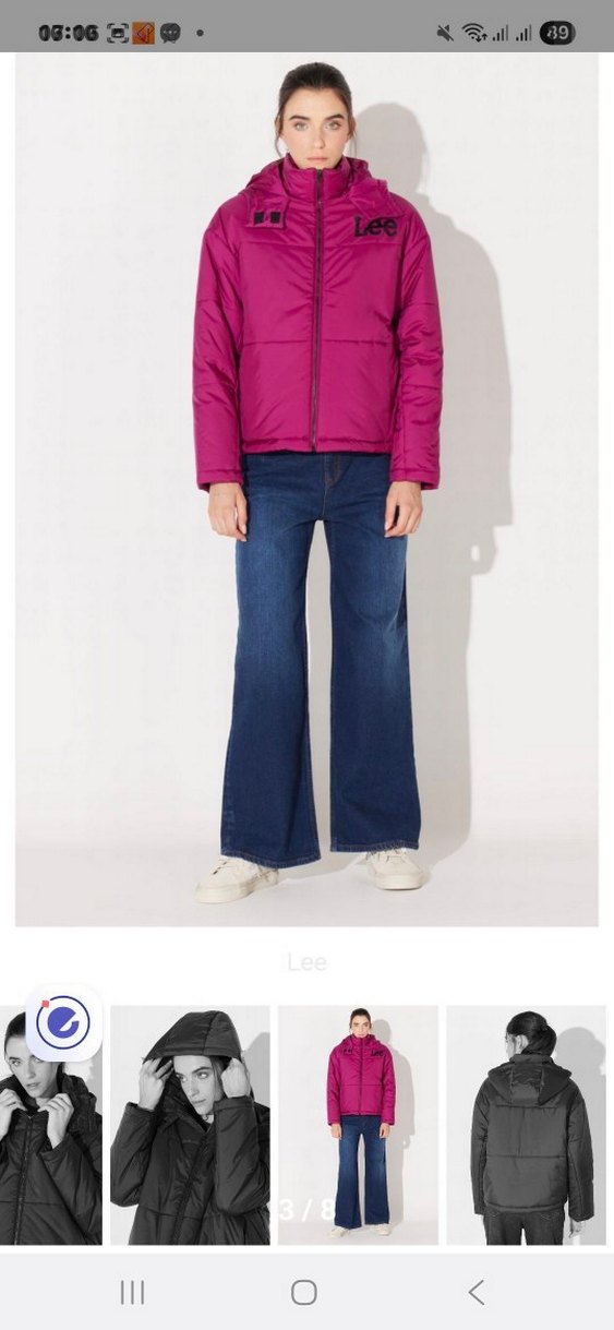 Lee Kadın Koyu Pembe Kısa Mont - Görsel 3