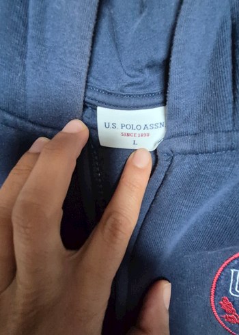 USPA Lacivert Fermuarlı Erkek Sweatshirt - Görsel 3