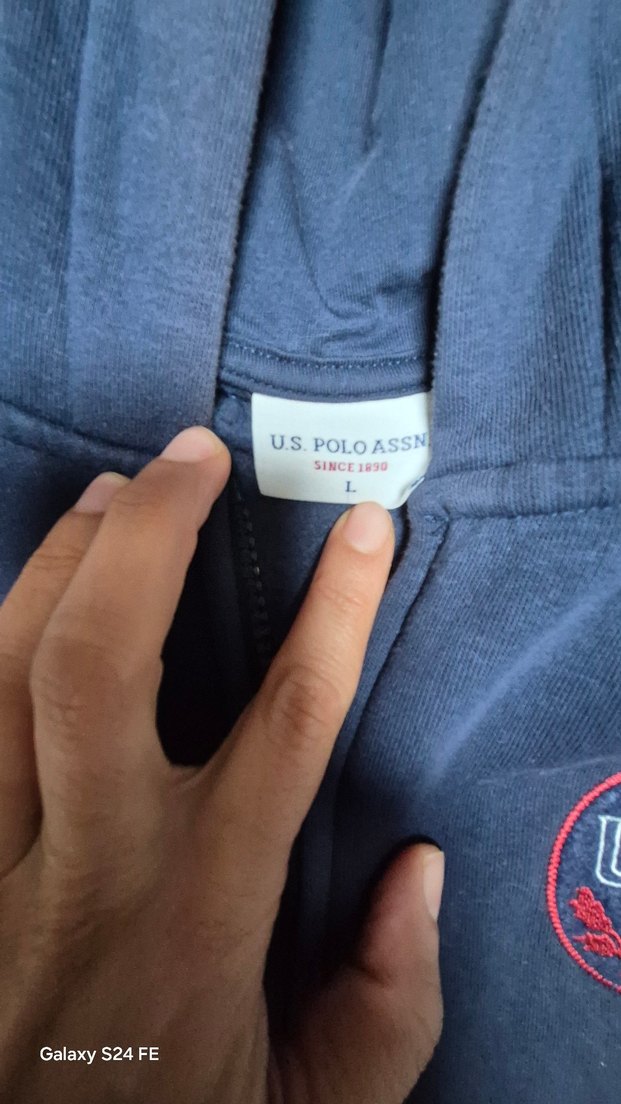 USPA Lacivert Fermuarlı Erkek Sweatshirt - Görsel 3