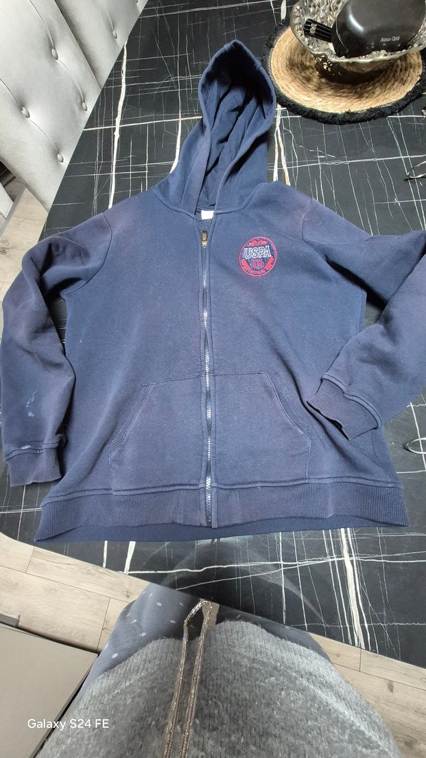 USPA Lacivert Fermuarlı Erkek Sweatshirt - Görsel 5