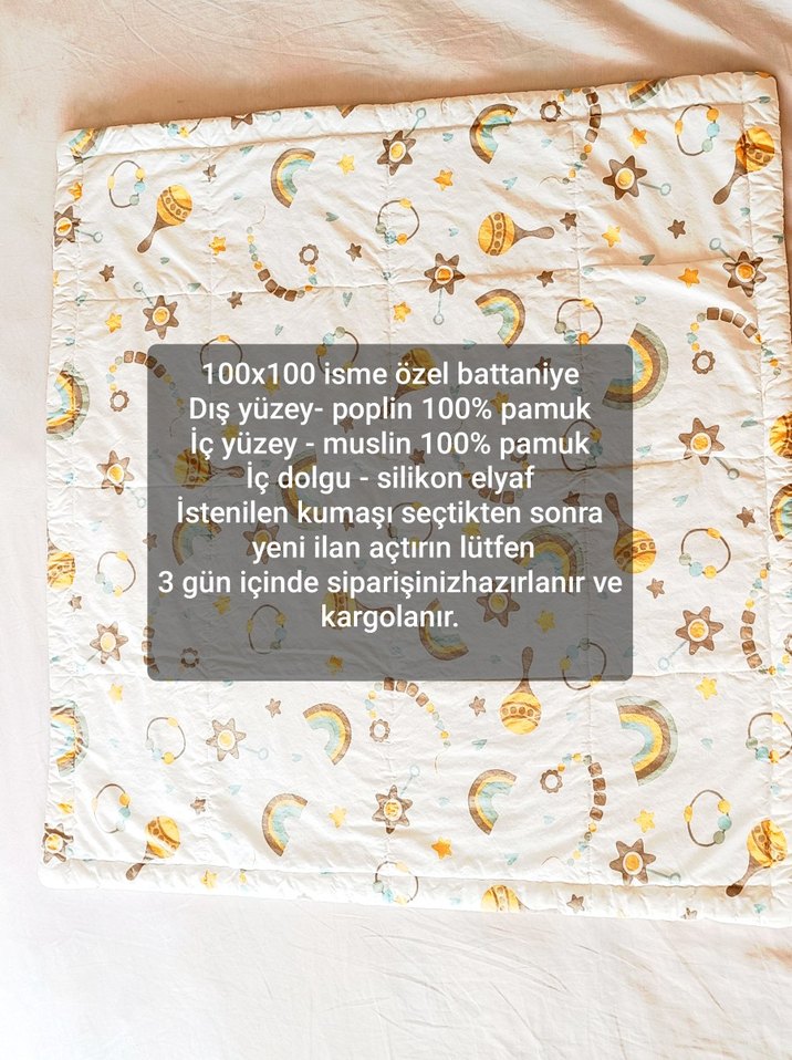 İsme Özel pamuklu bebek baytaniyesi - Görsel 4