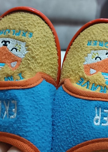  Tilki Desenli Erkek Çocuk Polar Terlik | 30 Numara - Görsel 4