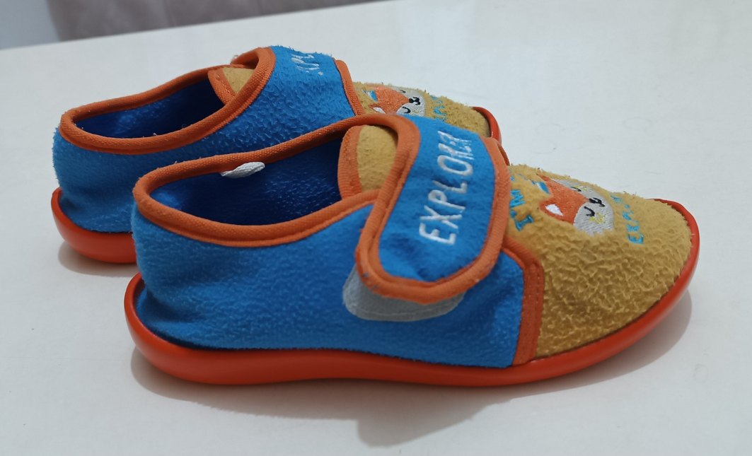  Tilki Desenli Erkek Çocuk Polar Terlik | 30 Numara - Görsel 2