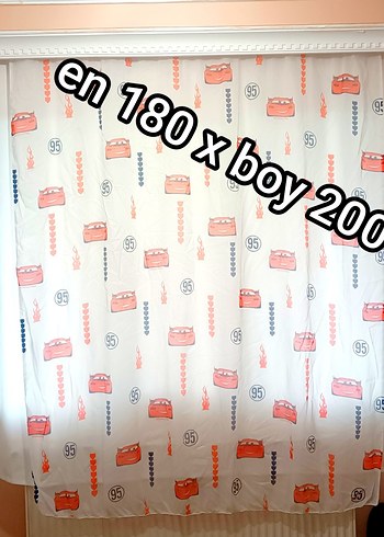 Cars Pixar Baskılı Çocuk Perdesi | 180×200 - Görsel 7