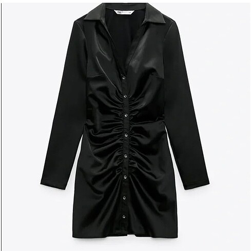 Zara saten elbise