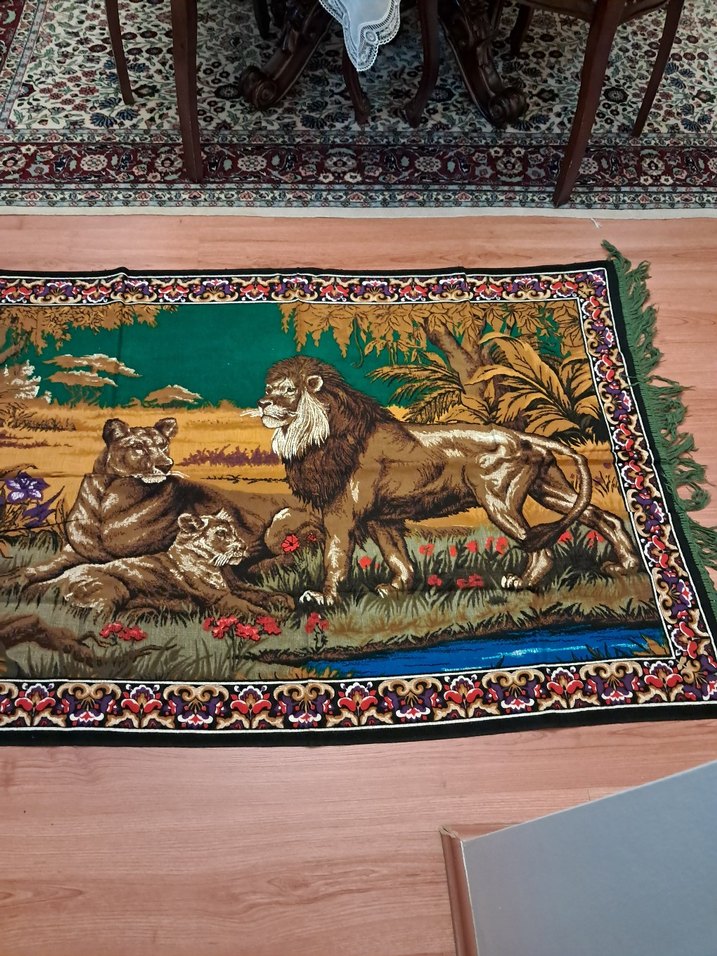 Aslan Desenli Çok Renkli Bohem Halı.1.38×98 ölçülerinde. - Görsel 2