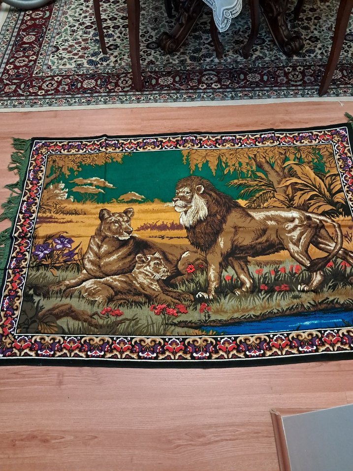 Aslan Desenli Çok Renkli Bohem Halı.1.38×98 ölçülerinde. - Görsel 3