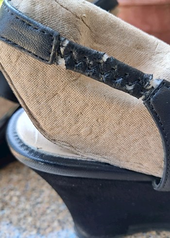 Siyah Süet Bağcıklı Dolgu Topuklu Kadın Ayakkabı - Görsel 5