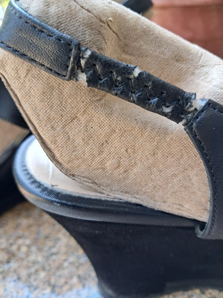 Siyah Süet Bağcıklı Dolgu Topuklu Kadın Ayakkabı - Görsel 5