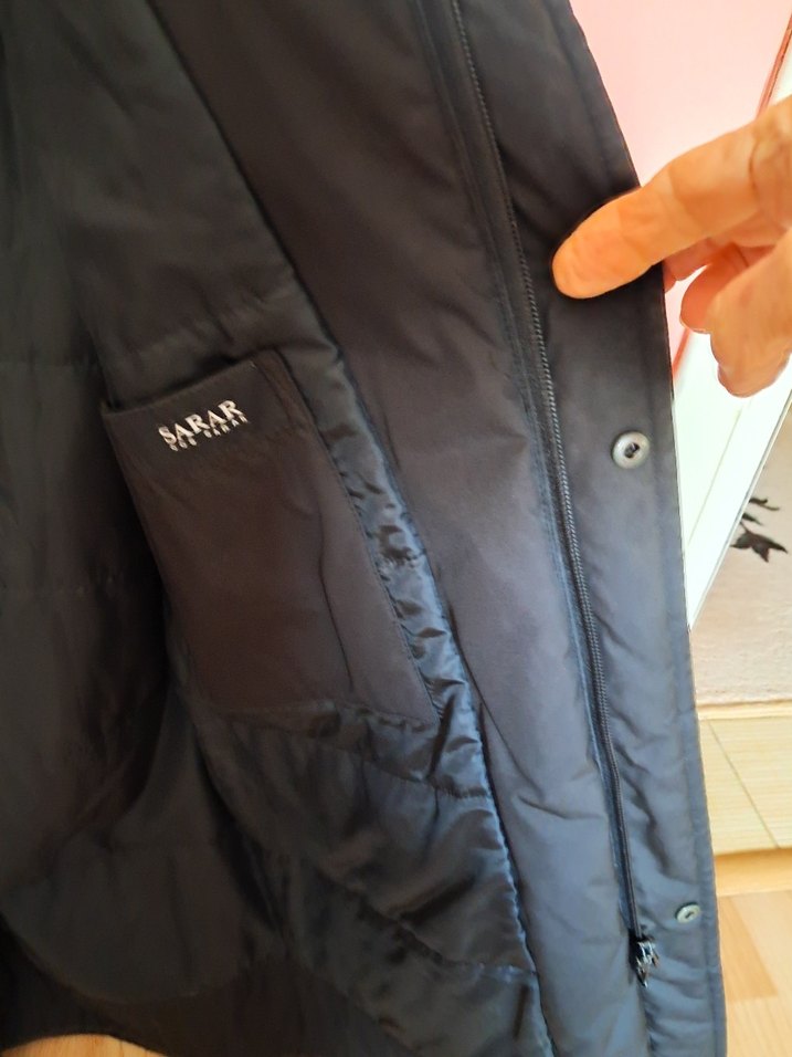 Siyah Erkek Midi Boy Düğmeli Kaban - Görsel 4