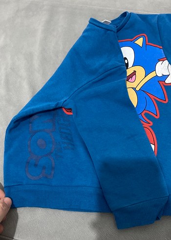 Mavi Sonic Baskılı Erkek Sweatshirt - Görsel 2