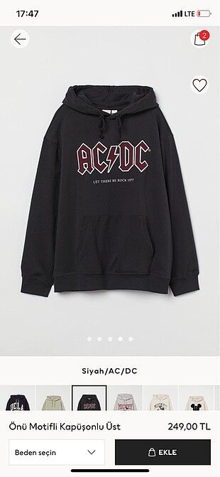 H&M kapşonlu sweatshirt