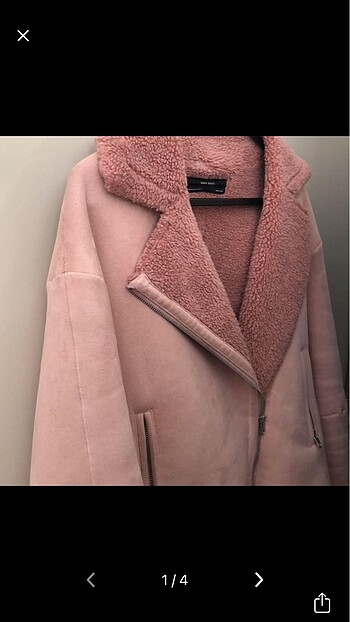 ZARA PEMBE BİKER CEKET