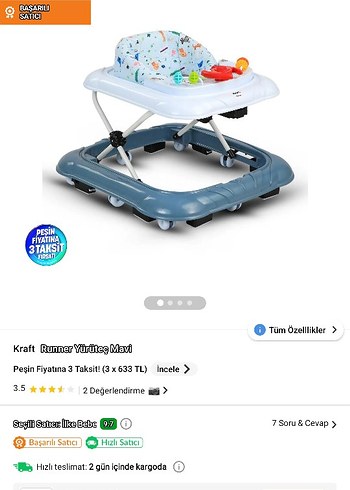 Gri Bebek Yürüteci Oyuncaklı - Görsel 5