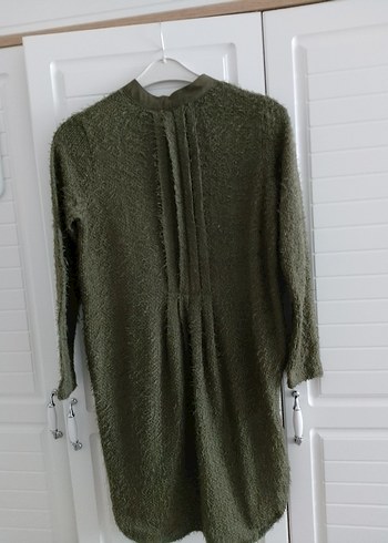 Düğmeli Kadın Hırka Midi Boy Yün Kumaş - Görsel 7