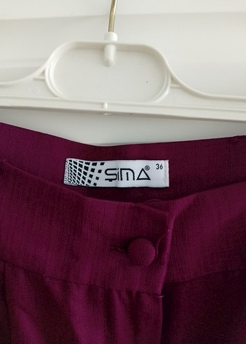 Mor Pilili Kadın Kumaş Pantolon - Görsel 5