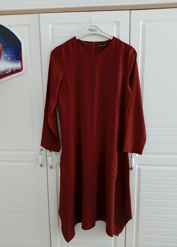 kiremit uzun Kollu Salaş Kadın Tunik - Görsel 4