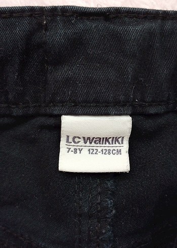 Çocuk Siyah lacivert bej kanvas Pantolon - Görsel 7