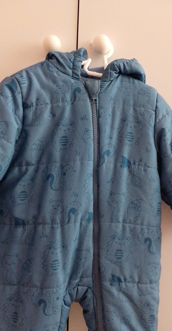 Mavi Fermuarlı Bebek Tulum - Görsel 3