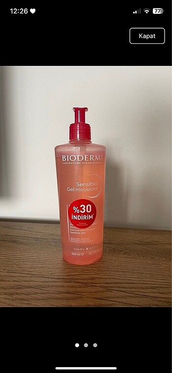 Bioderma yüz yıkama jeli