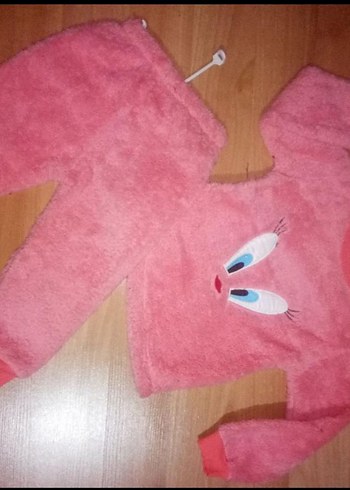3 Yaş Beden Pembe Bebek Kız Takımı, Baskılı ve Yumuşak