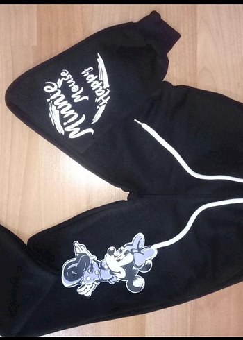 Kız Çocuk Siyah Minnie Mouse Baskılı Eşofman Altı - Görsel 2