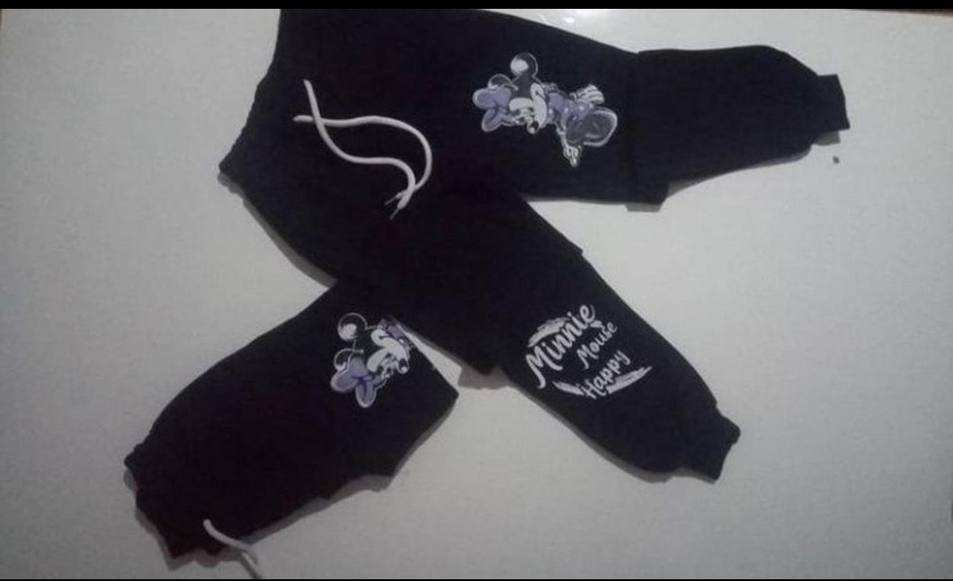 Kız Çocuk Siyah Minnie Mouse Baskılı Eşofman Altı - Görsel 3