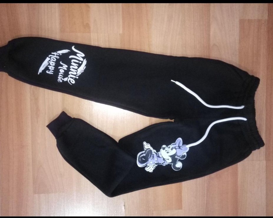 Kız Çocuk Siyah Minnie Mouse Baskılı Eşofman Altı - Görsel 4