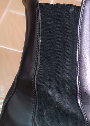 Siyah Platform Topuklu LastikliBot - Görsel 6